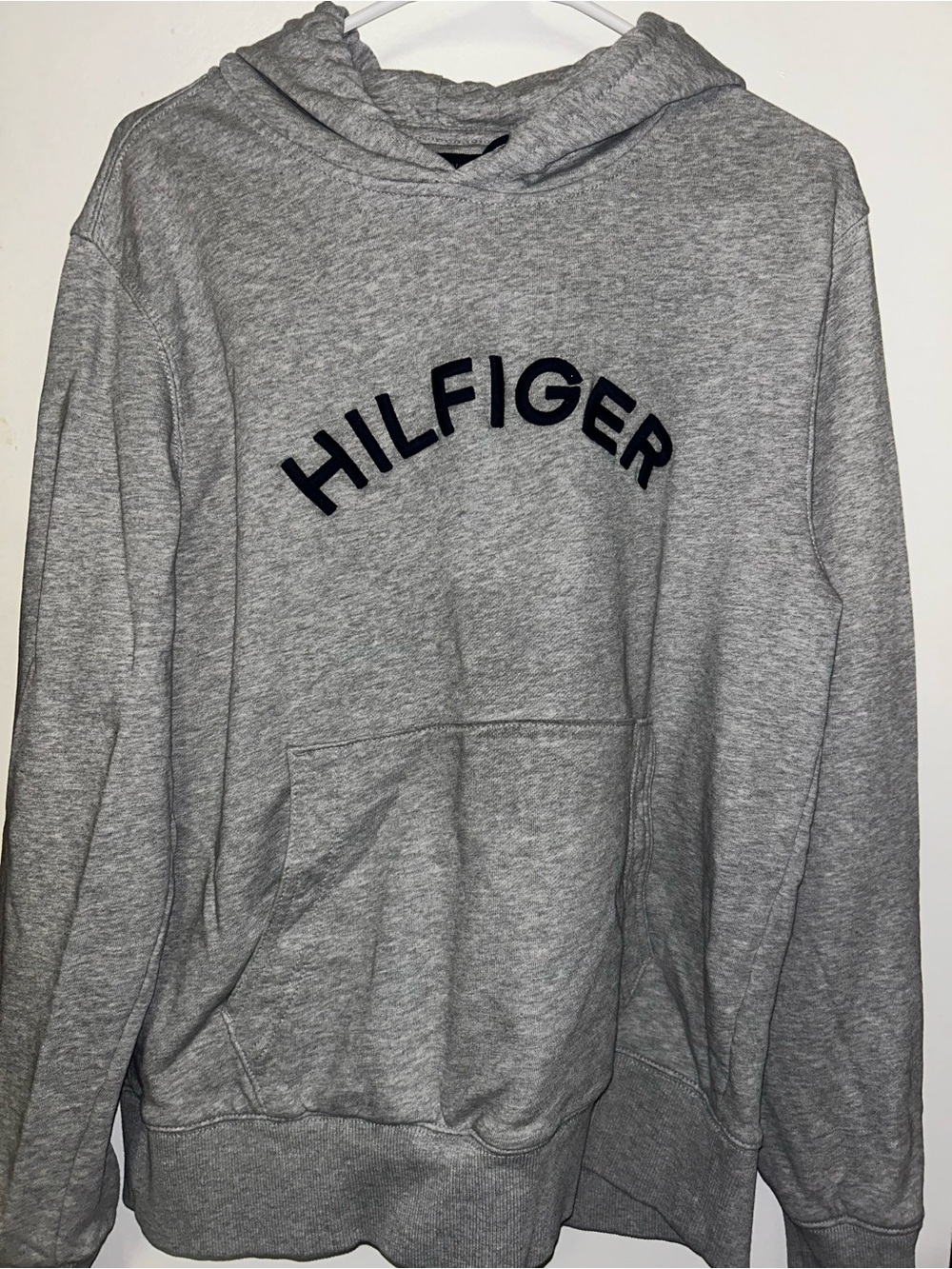 Tommy Hilfiger Gray Hoodie with Black Logo